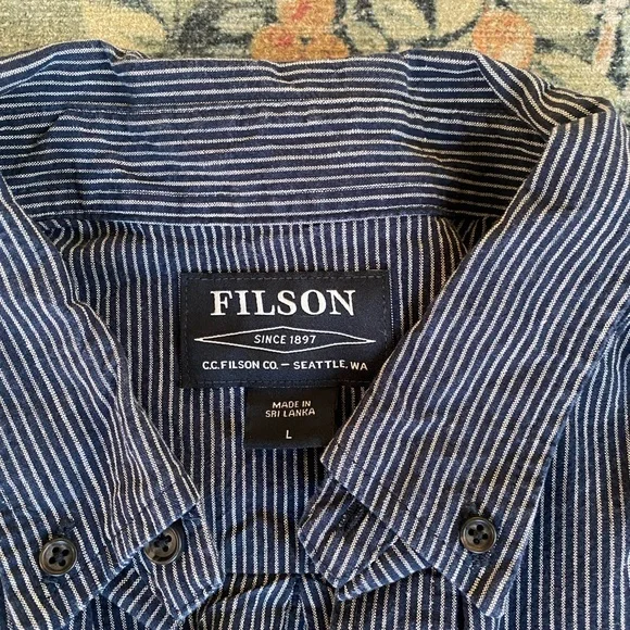 Filson mens L Button up shirt - Picture 3 of 3